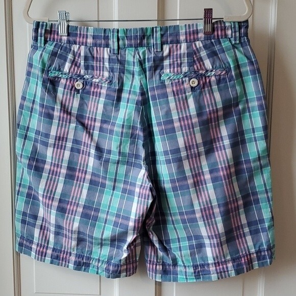 VINEYARD VINES COTTON BREAKER SHORT MADRAS PREPPY PLAID SIZE 33 EASTER SUMMER - Picture 5 of 10